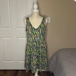 Geometric Fit and Flare Calvin Klein Dress